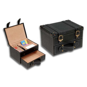 Personalized Desk Organizer with Clock – Premium Wooden Office Desk Holder