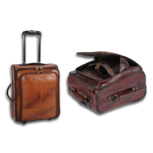 Leather Cabin Trolley Bag Carry-On